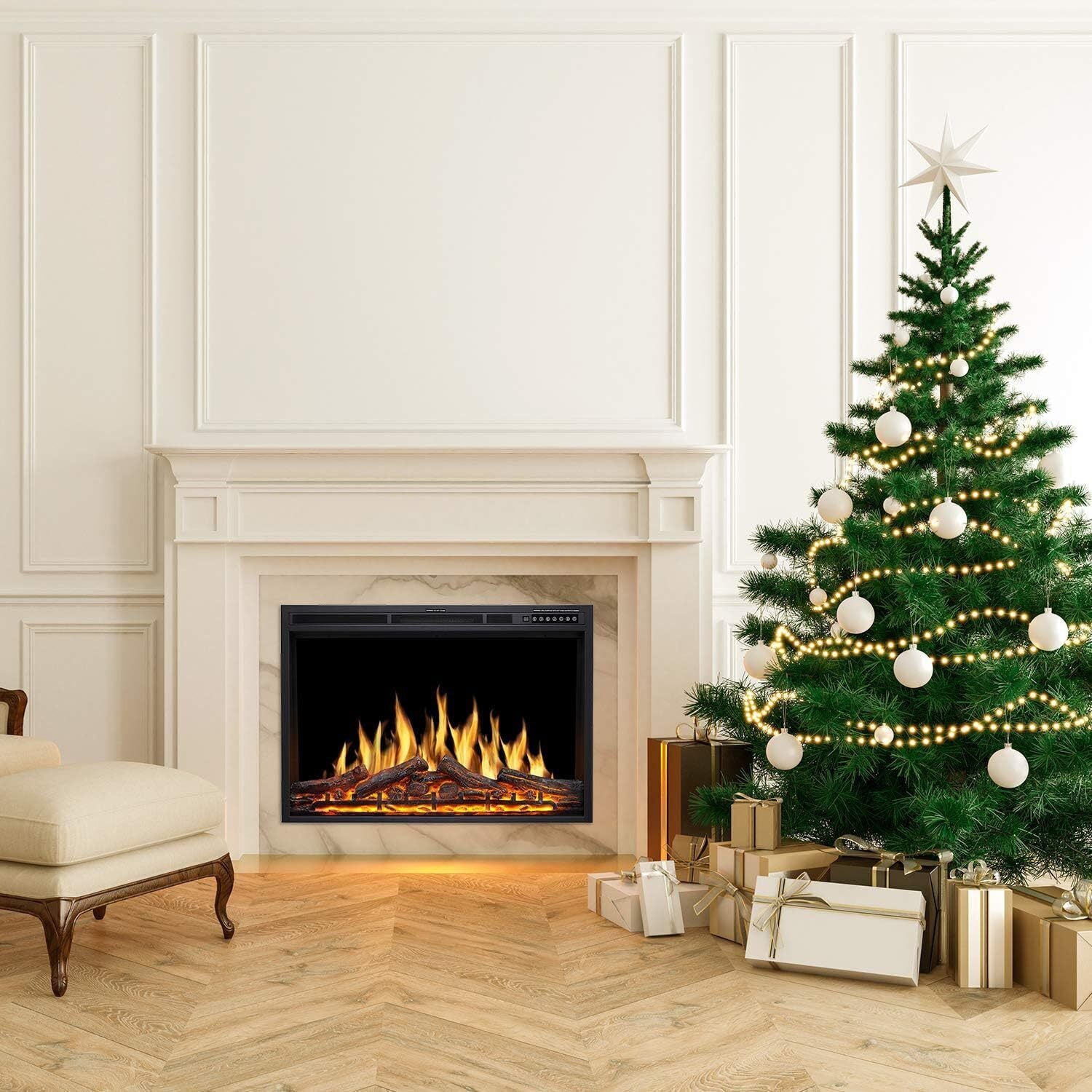 Electric Fireplace Insert 37'' 750W/1500W