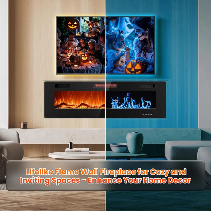 Electric Fireplace Insert 30/36/42/50/60/68 Inch 750W/1500W