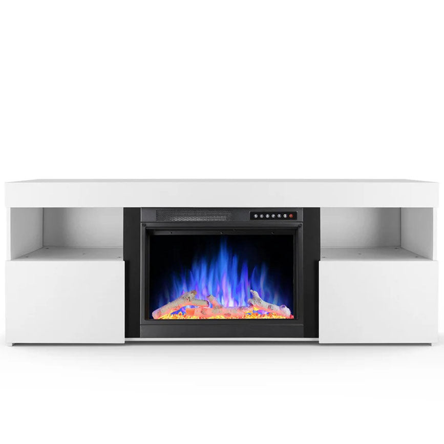 60'' Fireplace TV Stand Mantel Shelf Wooden Surround Fireplace Freestanding