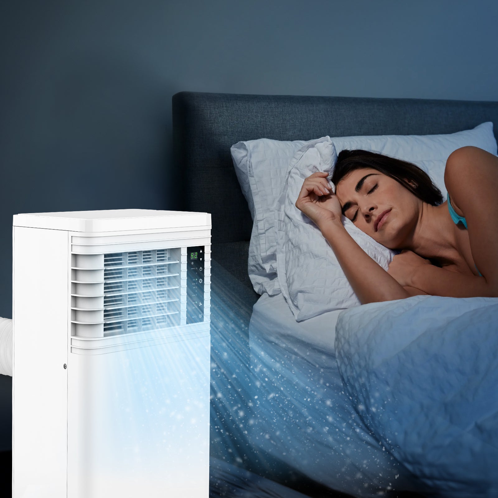 Electactic Portable Air Conditioner 8000/10000 BTU with Remote Control & Window Vent Kit