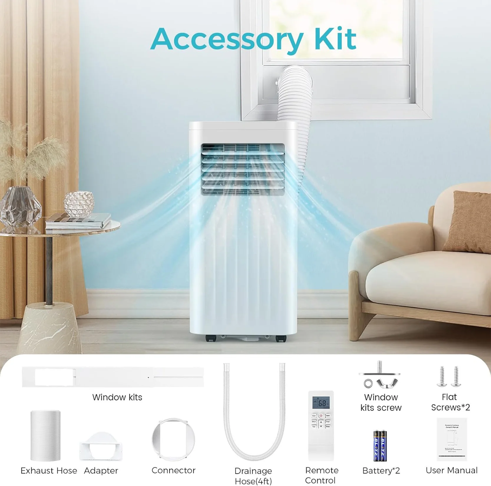 ELECTACTIC 8000 BTU Portable Air Conditioners