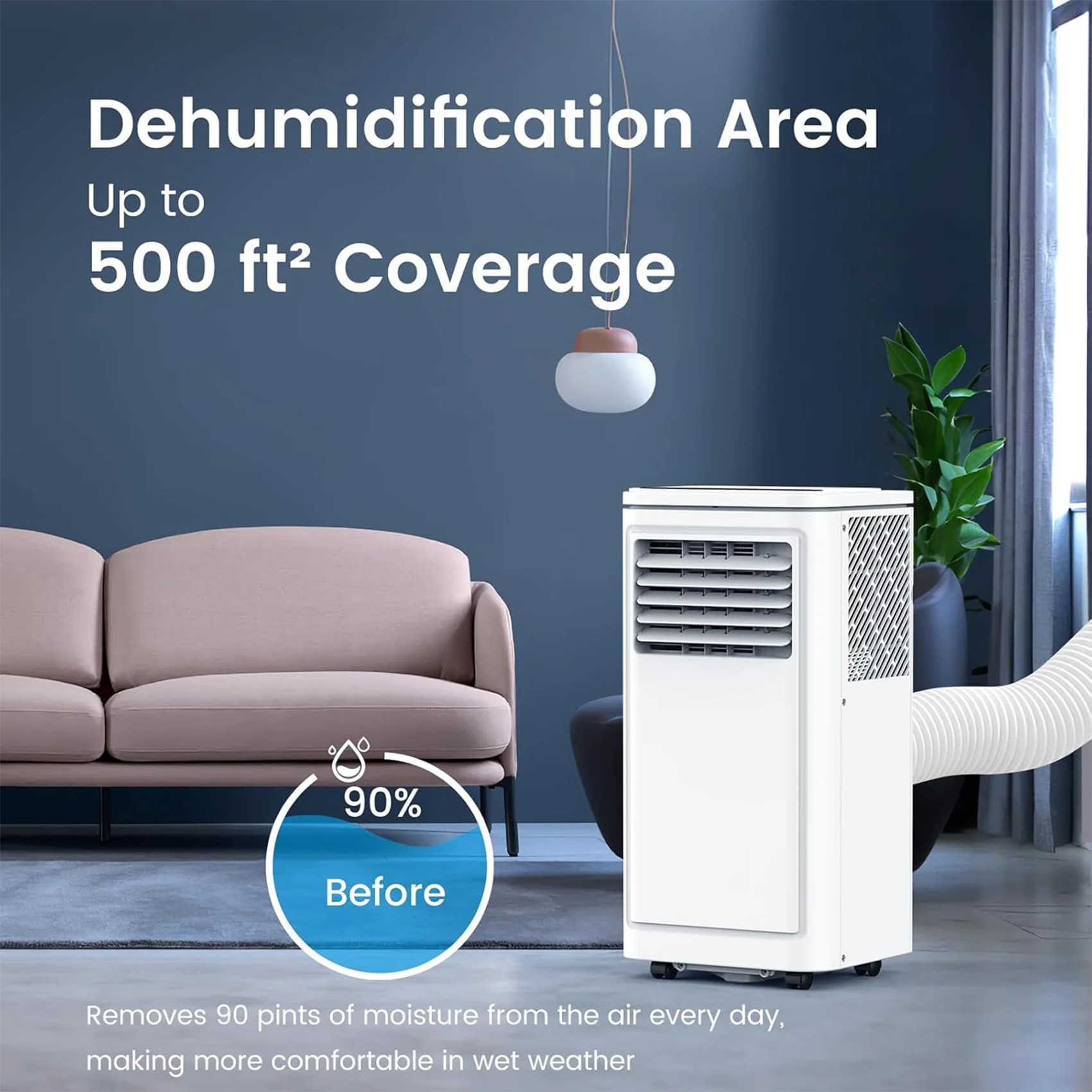 ELECTACTIC Portable Air Conditioner Up to 450 Sq.Ft