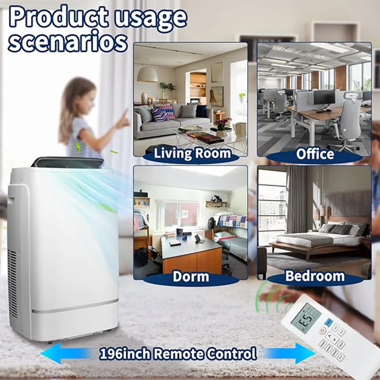 ELECTACTIC 12000 BTU Portable Air Conditioner with Dehumidifier