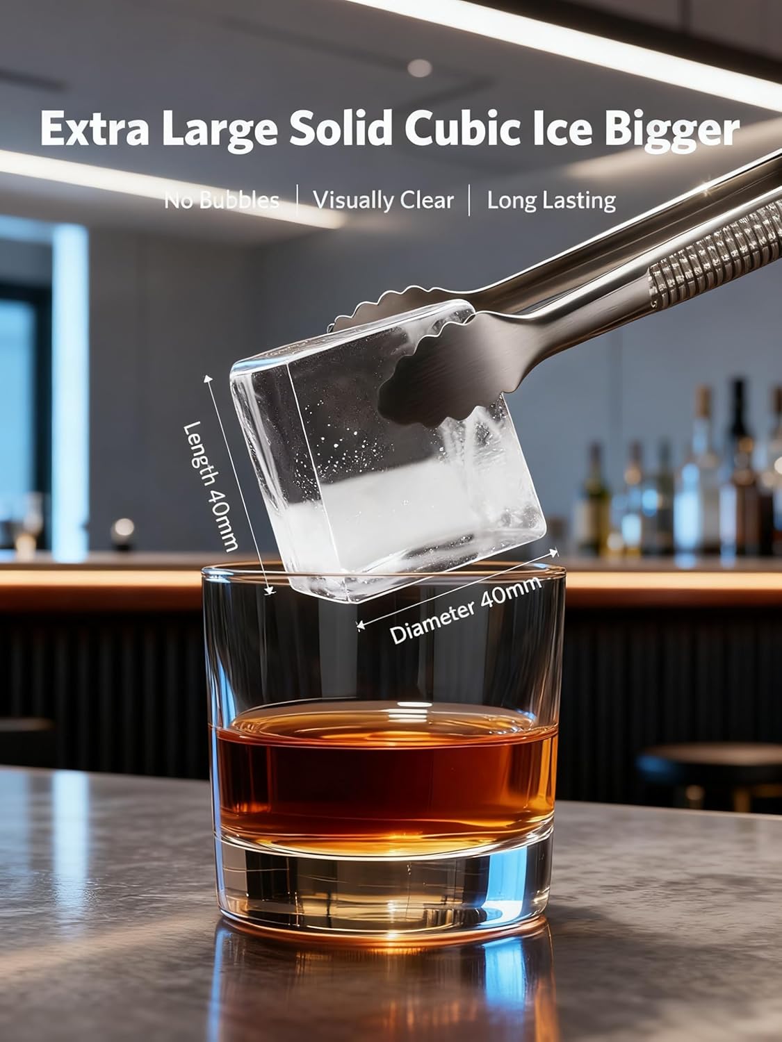 Electactic Quiet Countertop Cube Ice Makers