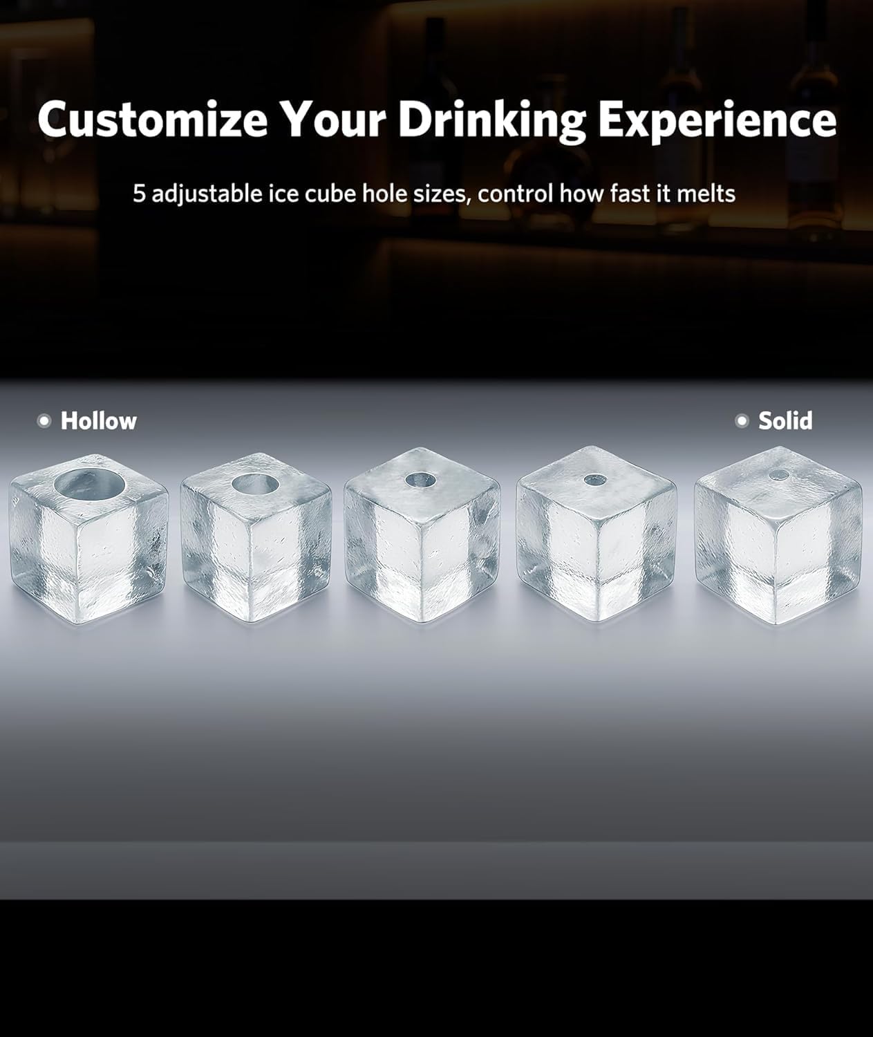 Electactic Quiet Countertop Cube Ice Makers