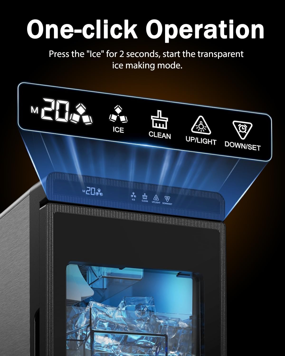 Electactic Quiet Countertop Cube Ice Makers
