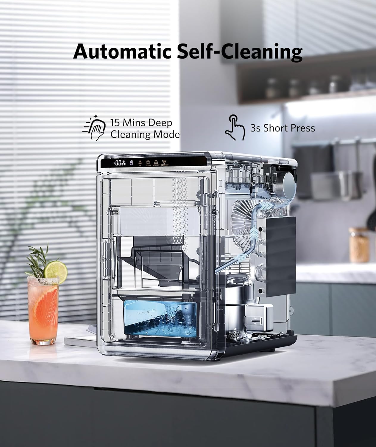 Electactic Quiet Countertop Cube Ice Makers