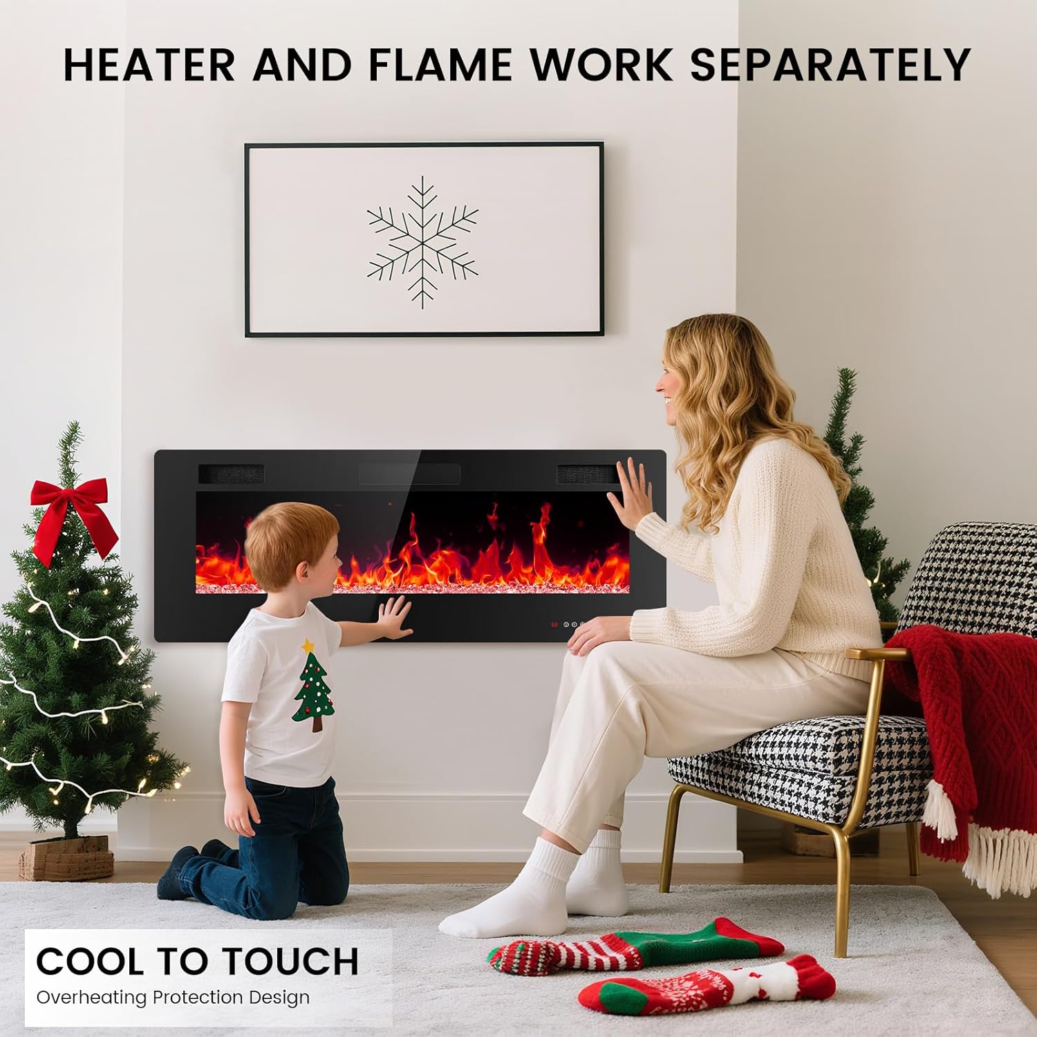 Electactic Electric Fireplace Wall Mounted / Insert