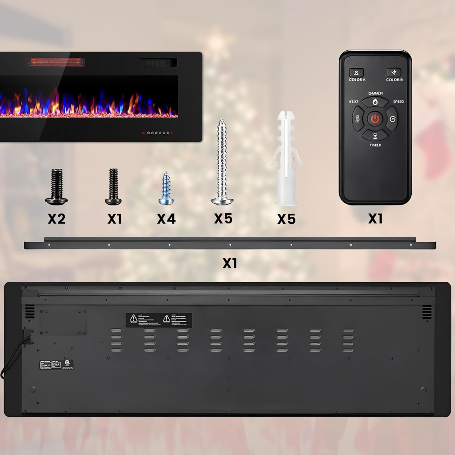 Electactic Electric Fireplace Wall Mounted / Insert