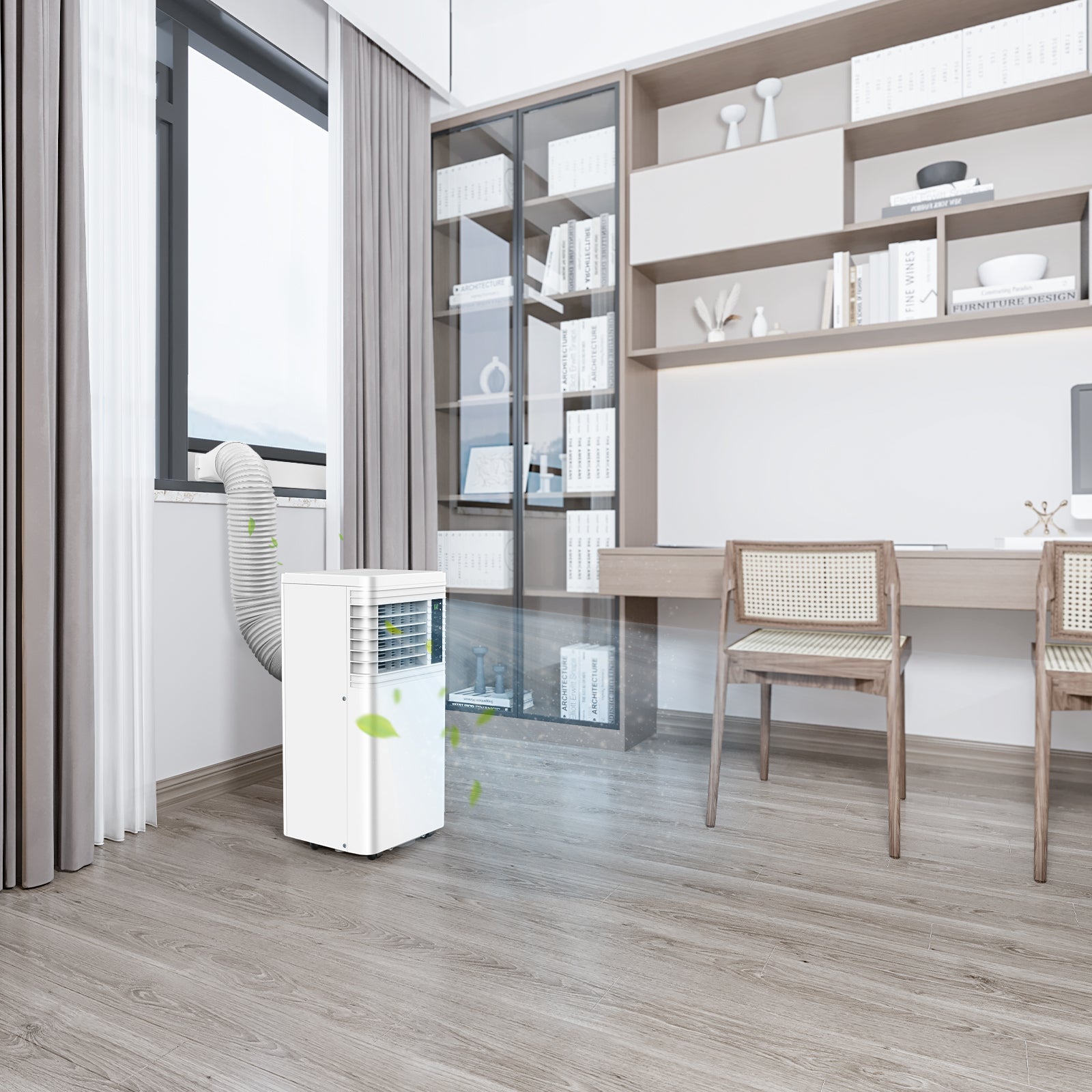 Electactic Portable Air Conditioner 8000/10000 BTU with Remote Control & Window Vent Kit
