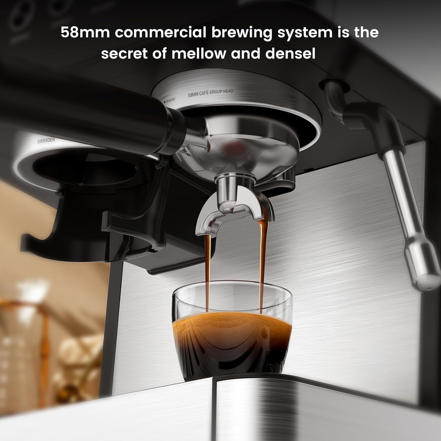 Electactic Espresso Maker  20 Bar with Grinder