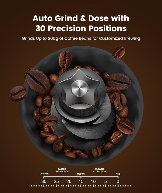 Electactic Espresso Maker 20 Bar with Grinder