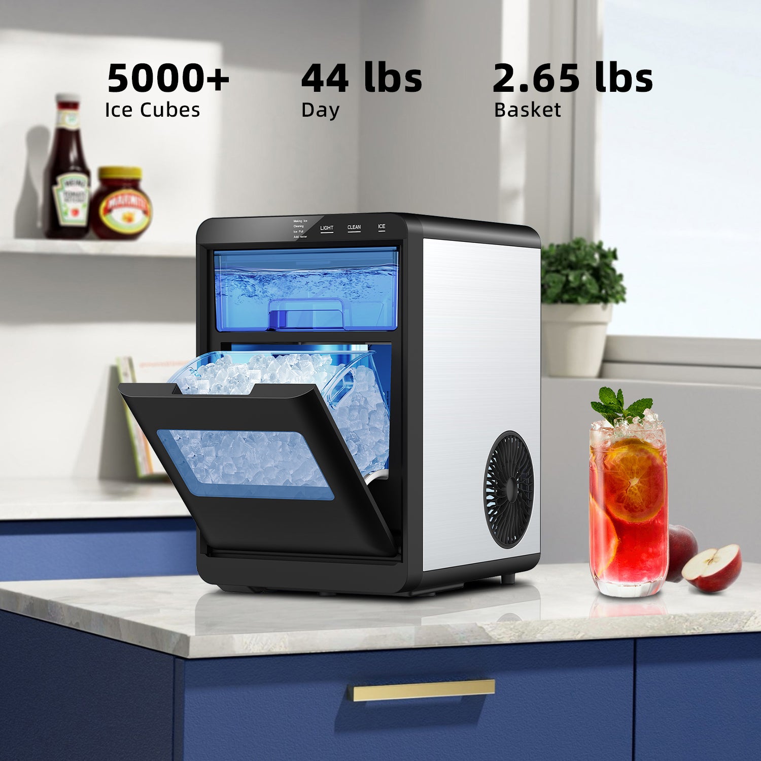 Electactic 44Lbs/Day Nugget Ice Maker