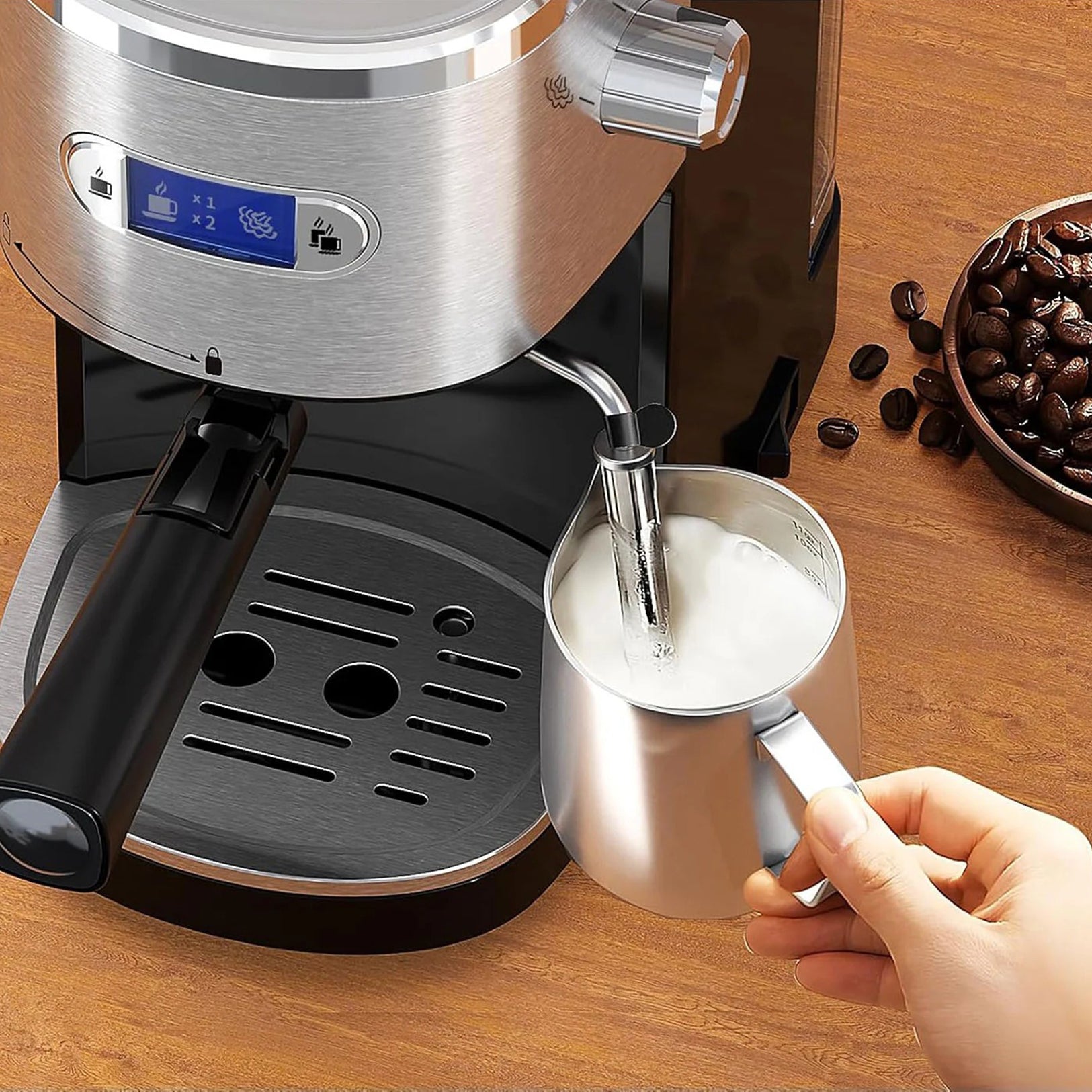 Electactic Espresso Maker 20 Bar with Milk Frother