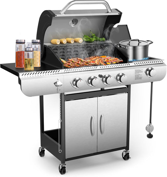 Electactic Portable 4 Burner Propane Gas Grill 42000 BUT