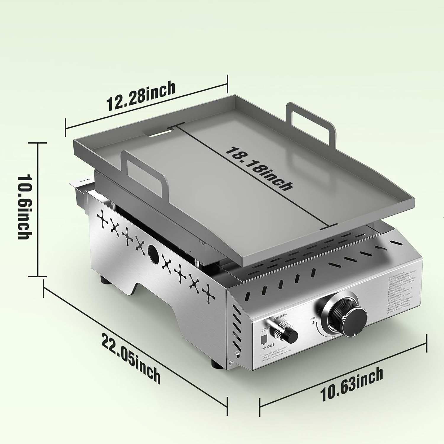 Electactic 18 inch Stainless Steel Tabletop Grill 8000 BUT