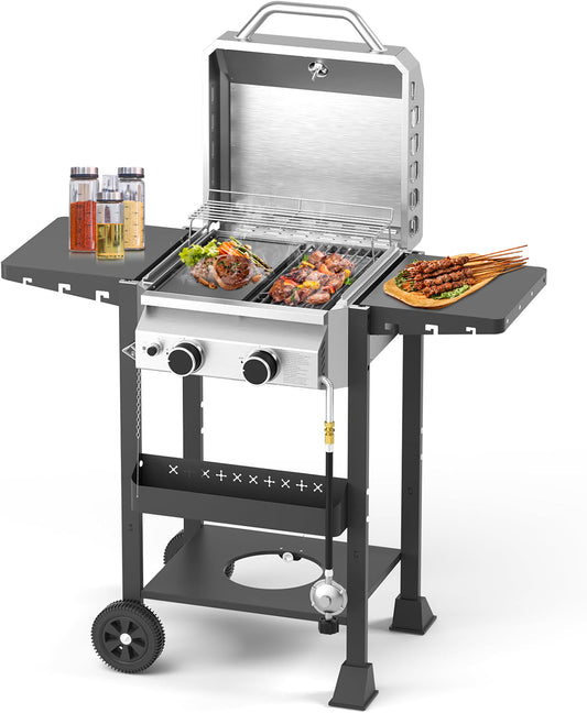 Electactic Portable 2 Burner Propane Gas Grill 16000 BUT
