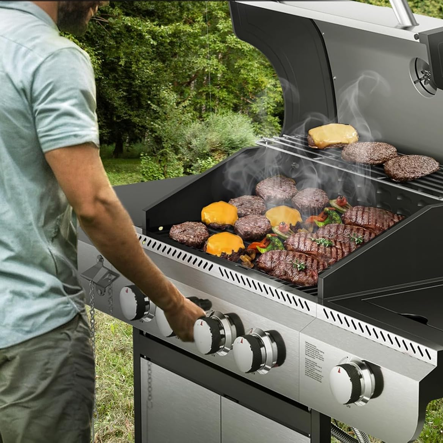 Electactic Portable 4 Burner Propane Gas Grill 42000 BUT