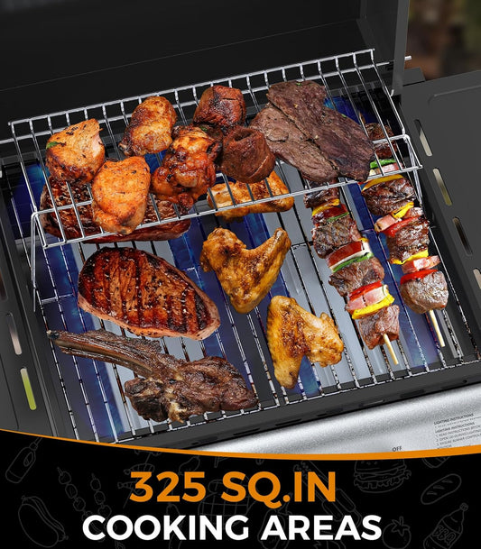 Electactic Portable 2 Burner Propane Gas Grill 20,000 BTU