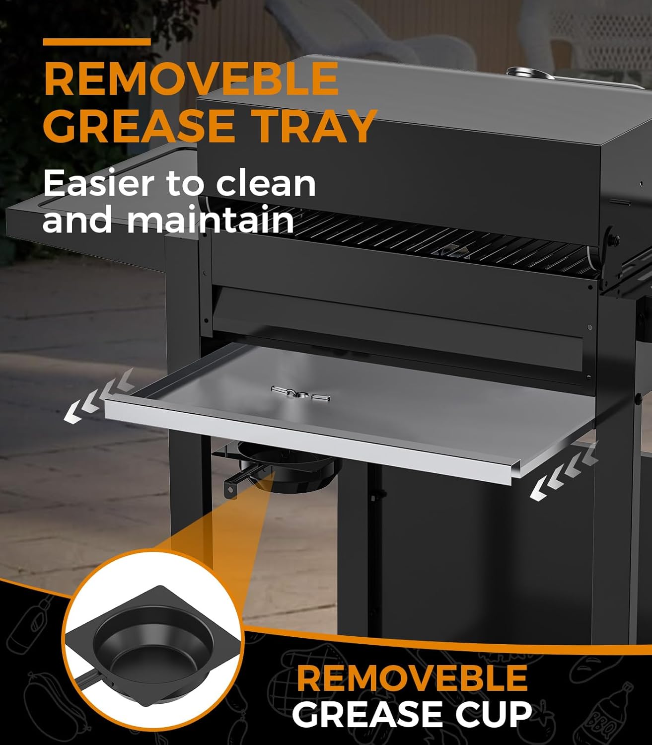 Electactic Portable 2 Burner Propane Gas Grill 2000 BUT