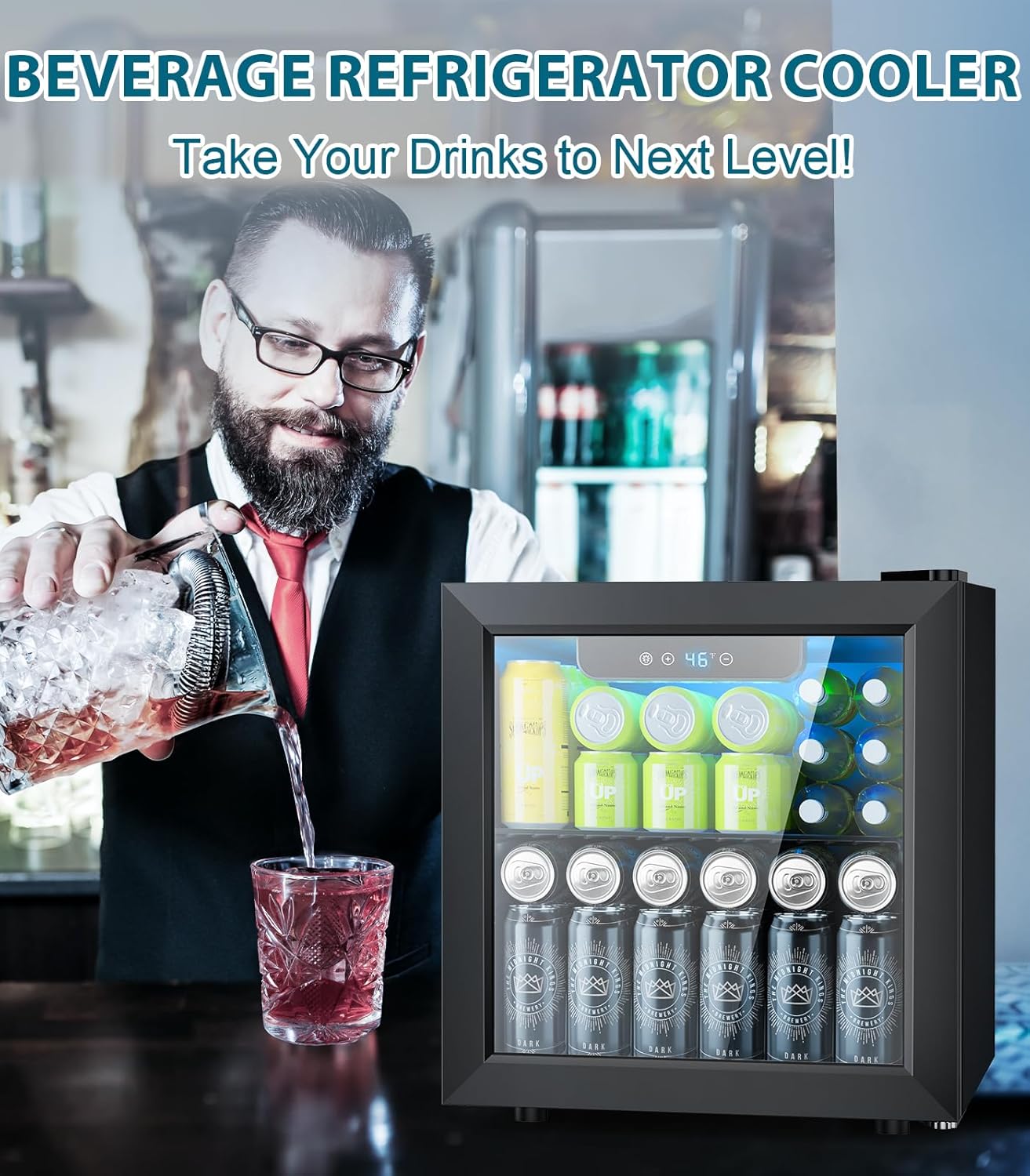 Electactic Beverage Refrigerator Cooler 1.3 Cu.Ft