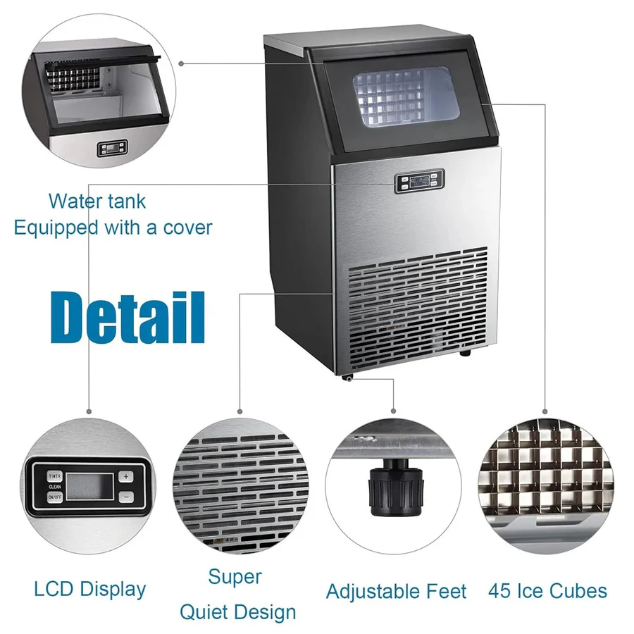 Electactic Commercial Ice Maker 100/200/265lbs/24H