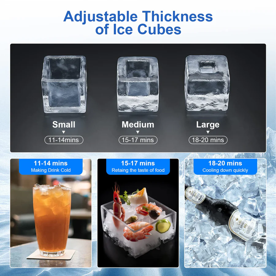 Electactic Commercial Ice Maker 100/200/265lbs/24H