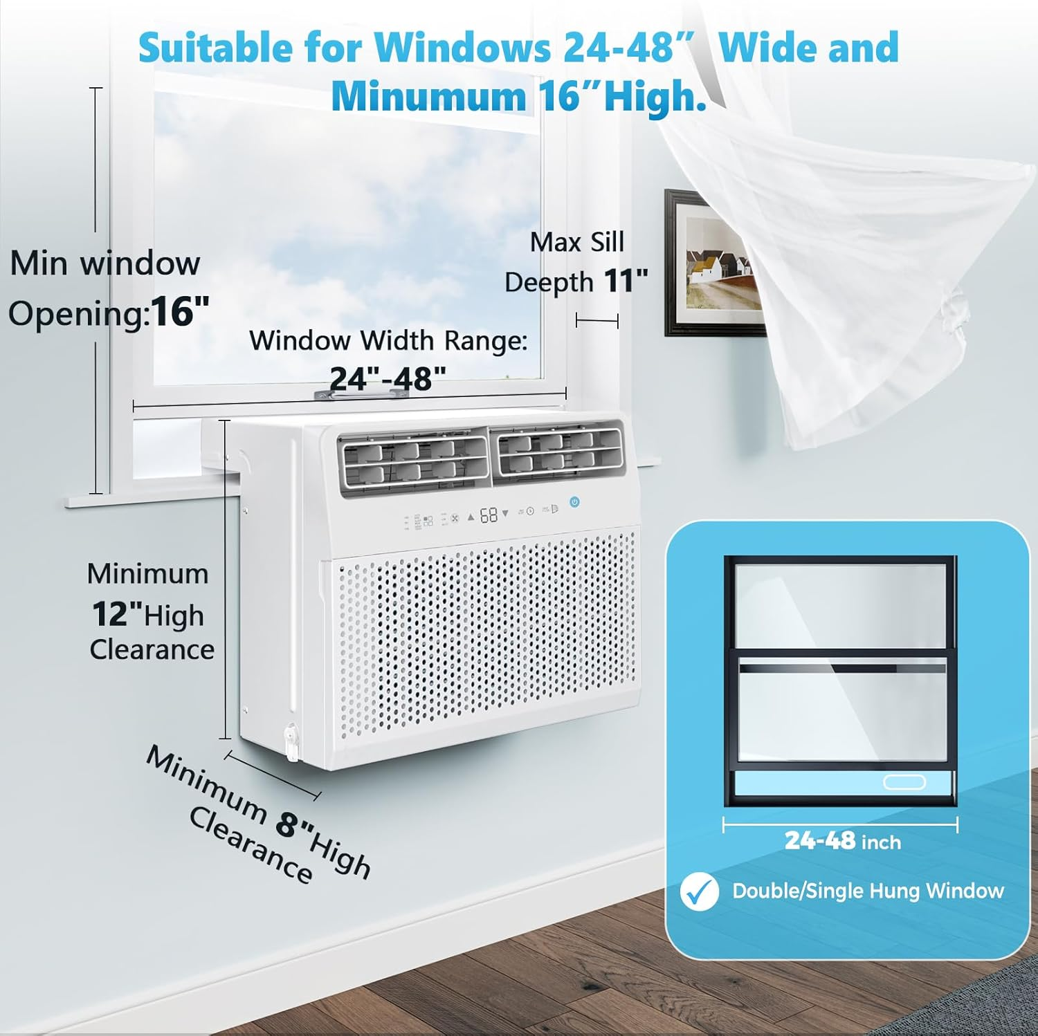 ELECTACTIC U-Shaped Air Conditioner Window