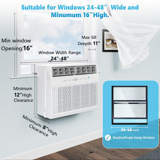 ELECTACTIC U-Shaped Air Conditioner Window