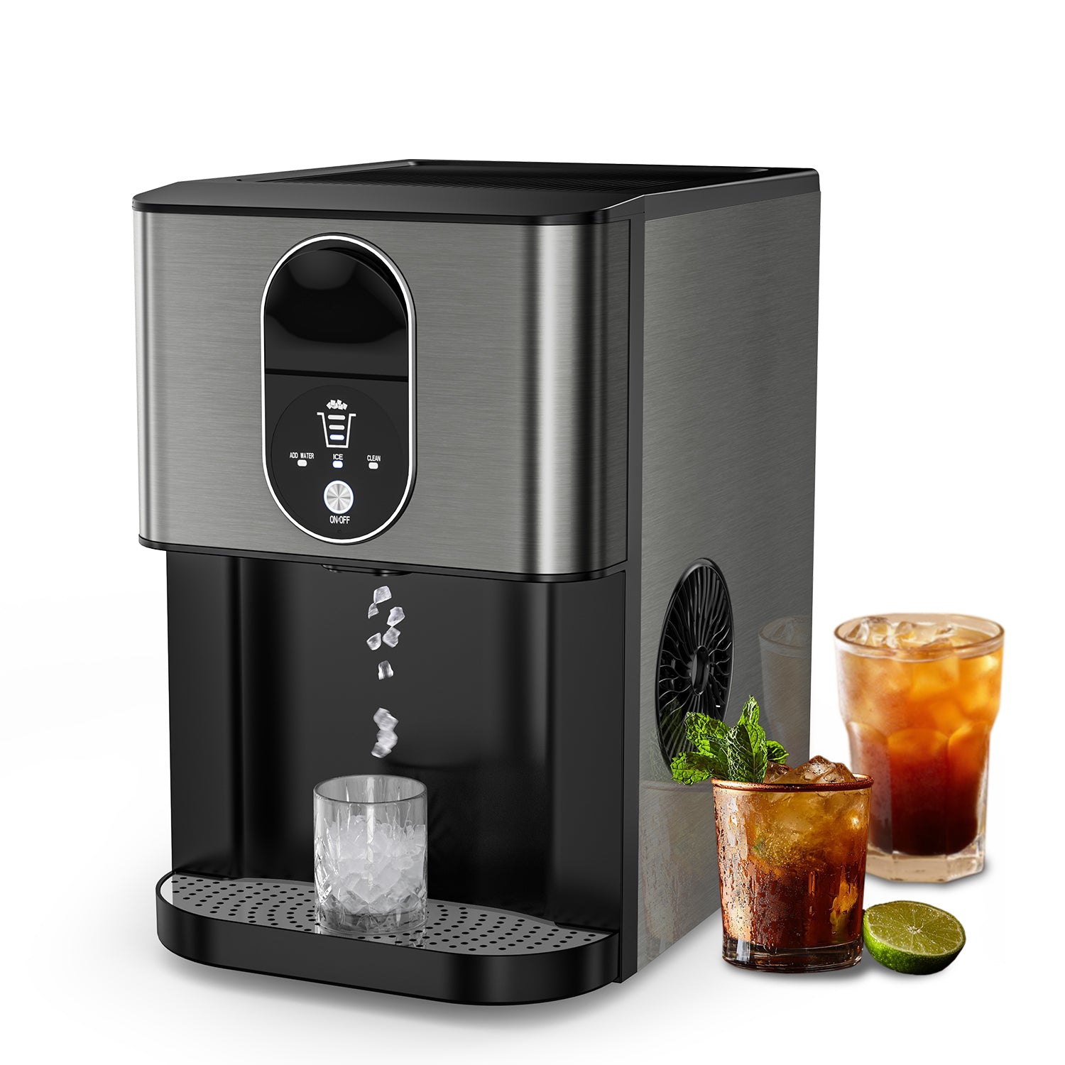 Electactic Stainless Steel Nugget Ice Maker 44Lbs/24H