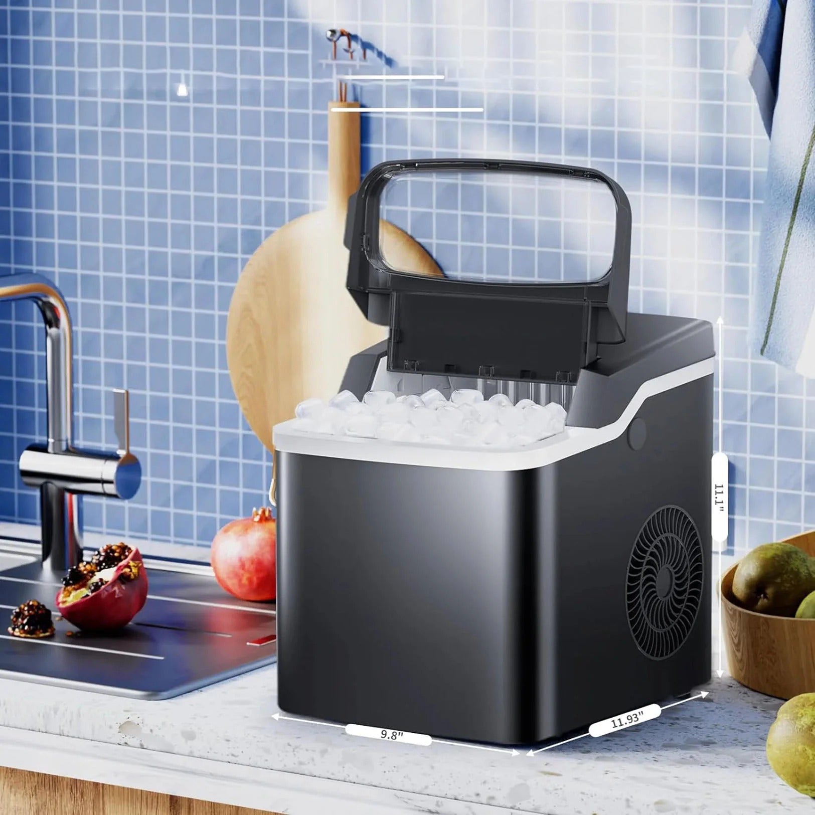 Electactic Bullet Ice Maker 26.5lbs/24H