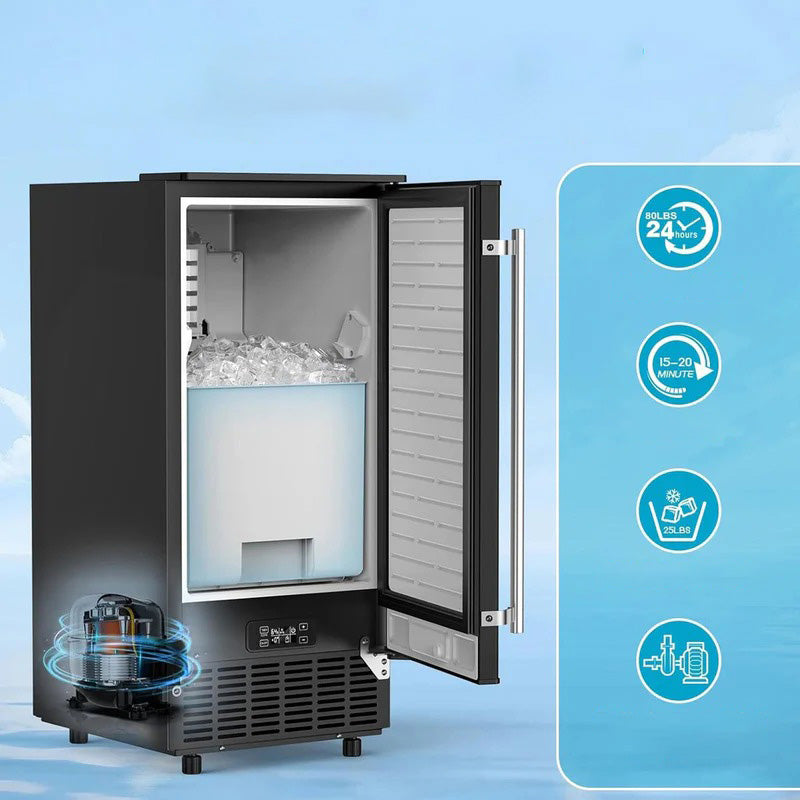 Electactic Commercial Cube Ice Maker 80lbs/24H
