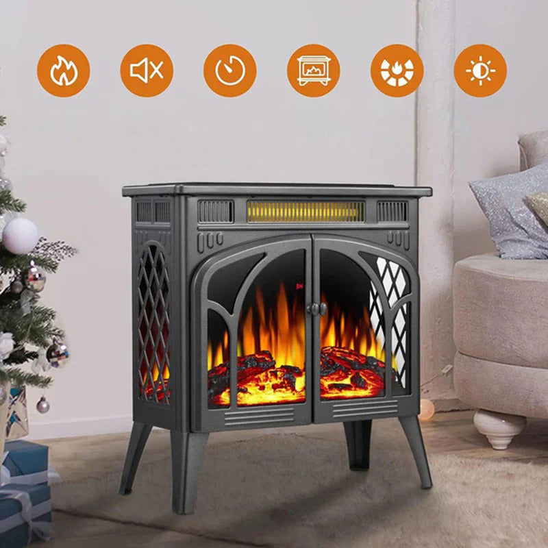 Electactic Electric Fireplace Stove Heater with 3D Logs