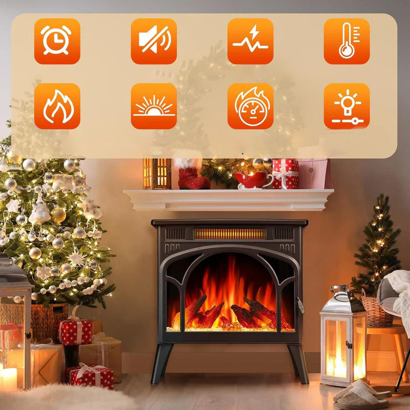 Electactic Electric Fireplace Stove 500/1500W Crystal
