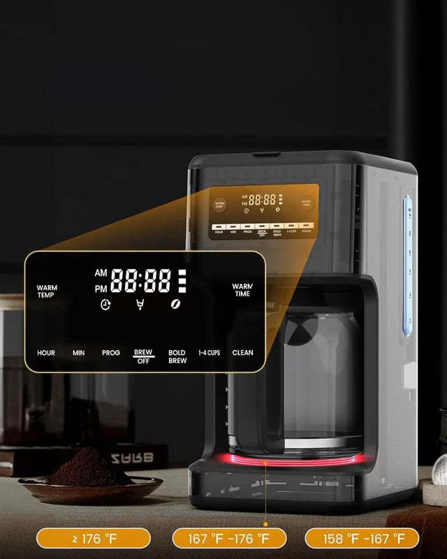 Electactic 4-Hour Programmable Coffee Maker 14-Cup 800W power